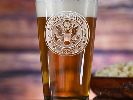 Engraved Army Pub Pint Beer Glasses Sale