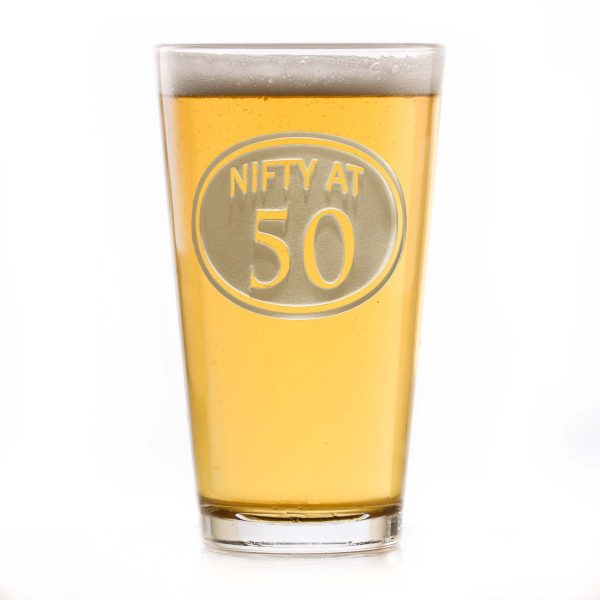 50th Birthday Beer Pint Glass Fashion