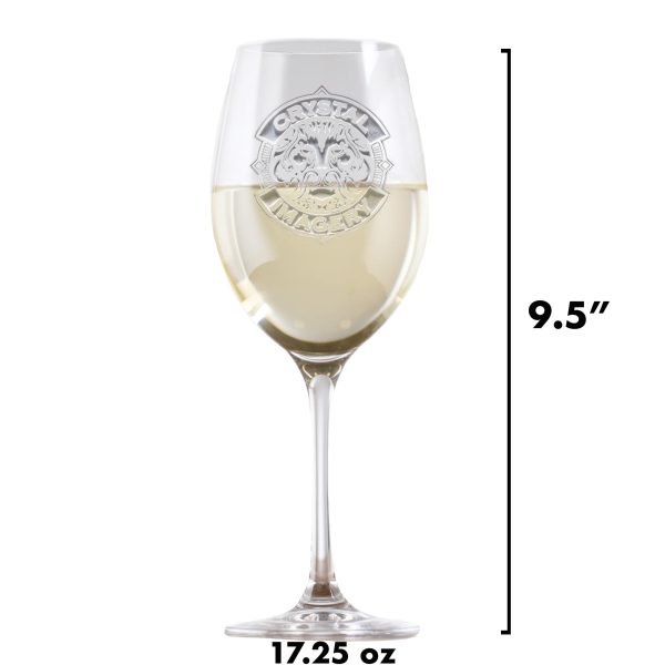 Two Monogram Stolzle Crystal White Wine Glass Cheap