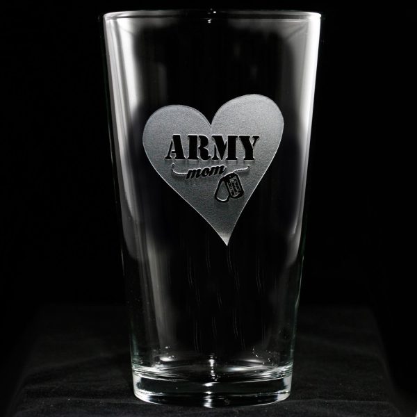 Army Mom Pint Pub Glass Discount