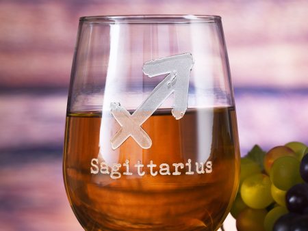 Zodiac Sign Stemless Wine, Birthday Symbol Gifts Hot on Sale