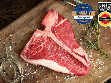 NZ Hellaby  Prime Steer Beef Short Loin T Bone (6-8kg per piece) price per KG Can be ban-sawed into steaks Sale