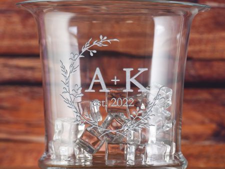 Wedding Gift Personalized Crystal Ice Bucket, Wine Champagne Cooler For Sale