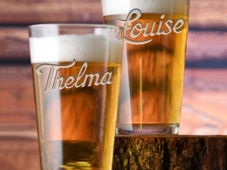 Thelma and Louise Pint Glass Set, Best Friend Gifts Cheap