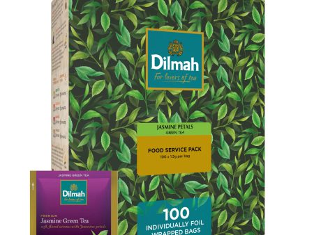 Dilmah Jasmine Green Tea. 100 Foil Envelope Teabags Discount