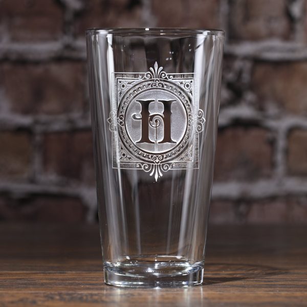 Monogrammed Engraved Pub Pint Beer Water Glass Discount