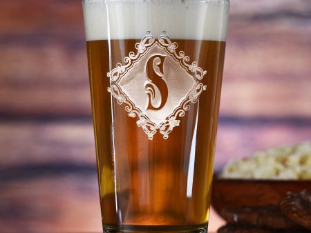 Engraved Monogram Pub Pint Beer Glasses Online Hot Sale