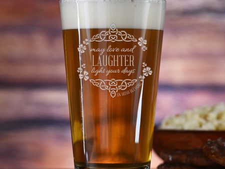 Irish Blessing Pub Beer Pint Glass For Sale