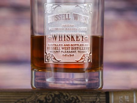 Your Whiskey Label Engraved Stolzle Crystal Rocks DOF Glass For Cheap