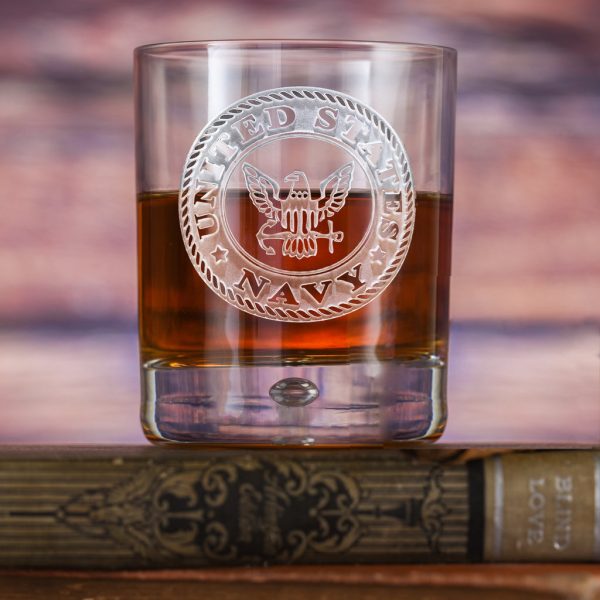 Navy Whiskey Scotch Bourbon Glass Gift For Discount