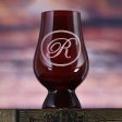 Red Glencairn Whisky Glass With Monogram on Sale