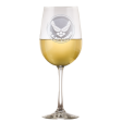 Deep Carved Air Force Logo Standard Wine Glasses Hot on Sale