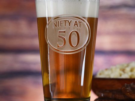 50th Birthday Beer Pint Glass Fashion