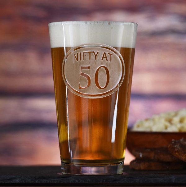 50th Birthday Beer Pint Glass Fashion