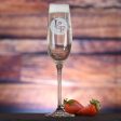 Couple s Initials Engraved Crystal Champagne Glass on Sale