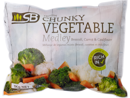 (9949) Chunky Vegetable Medley Broccoli, Cauliflower, Carrot SB 1KG Cheap