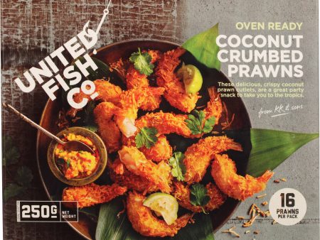 (5616) United Food Co Coconut Crumbed Prawns  250g, 16 prawn Hot on Sale