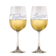 Deep Carved Thelma & Louise Set of Standard Wine Glasses Online