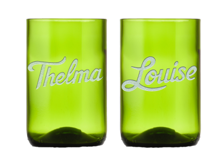 Thelma & Louise Green Recycled Wine Bottle Glass Wholesale on Sale