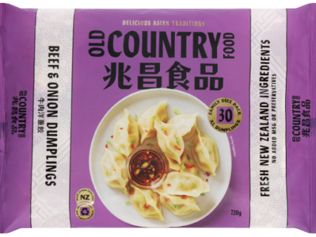 Dumplings - NZ free range Beef & Onion 24g x30 pieces on Sale