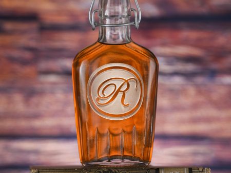 Engraved Bourbon Whiskey Flask With Monogram For Cheap