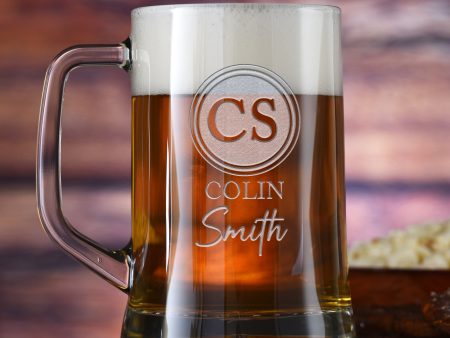 Two Monogram Beer Mug Gift Sale