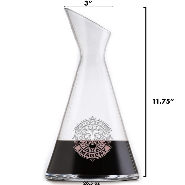 Your Logo Engraved Slant Wine Carafe Decanter Discount