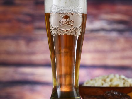 Skull and Bones Pilsner Beer Glass For Discount