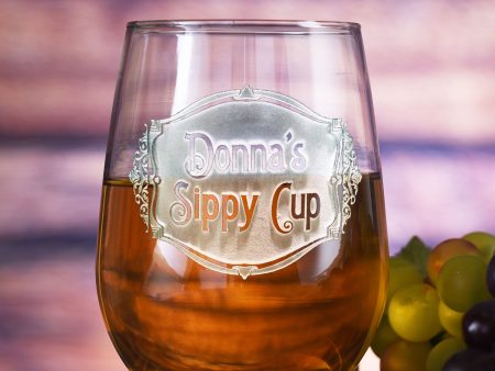 Personalized Sippy Cup Stemless Wine Glass Online