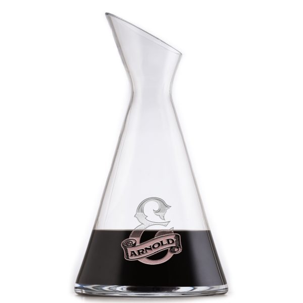 Custom Monogram Slant Wine Carafe Decanter Online