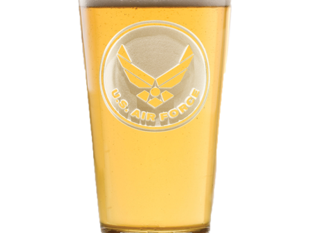 Deep Carved Air Force Pint Glass Hot on Sale