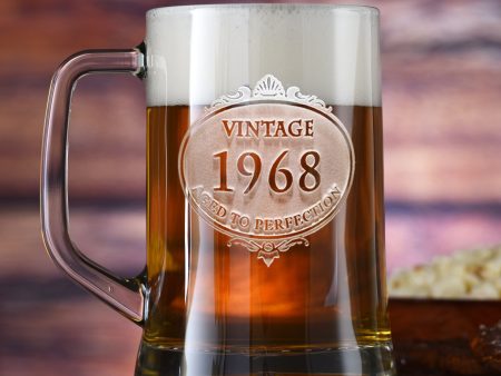 Customized Engraved Vintage Year Beer Mug For Discount