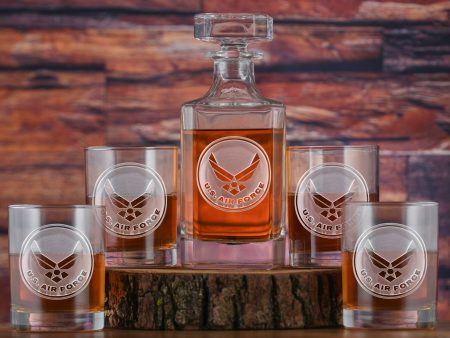 Air Force Whiskey Decanter and Glasses Gift Set Online Hot Sale