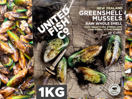 (9800) NZ Mussels Raw Whole Greenshell  1KG Sale