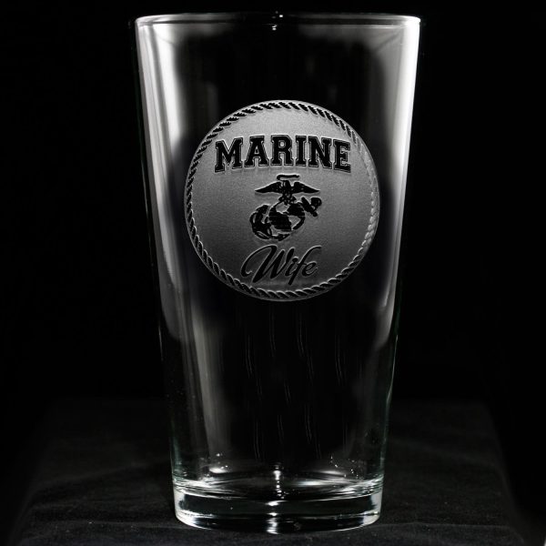 Marine Wife Pint Pub Beer Glass Online now