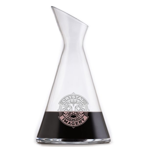 Your Logo Engraved Slant Wine Carafe Decanter Discount