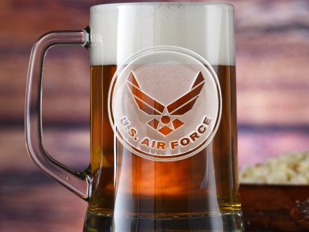 Engraved Air Force Beer Mug, Military Gifts Sale