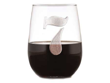 Numbers 1-8 Set Stemless Wine Glass - Carved Discount