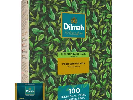 Dilmah Peppermint Infusion Tea. 100 Foil Envelope Teabags Discount