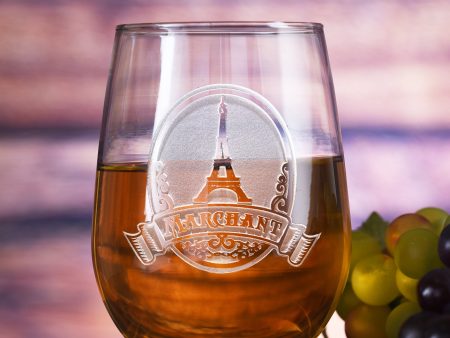 Eiffel Tower Stemless Wine Glass Hot on Sale