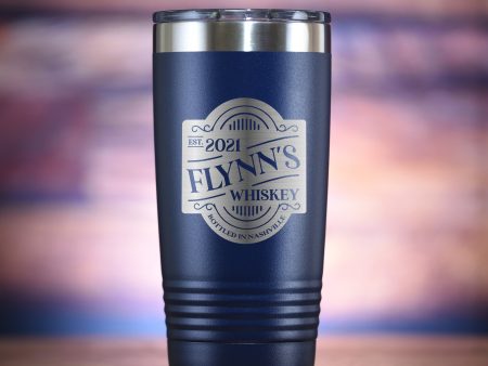 Your Own Whiskey Distillery Label Travel Coffee Tumbler Sale