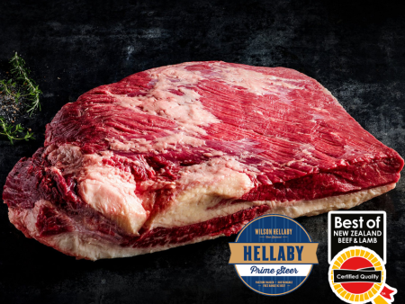 NZ Hellaby Prime Steer Trimmed Beef Brisket (4-5kg per piece)   Price Per KG. Average Price Per Slab: 140WST-180WST Sale