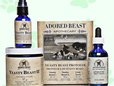 Adored Beast Yeasty Beast Protocol for Dogs - 3 product kit Supply