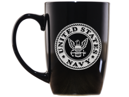 Deep Carved Navy Coffee Mugs at Wholesale Sale