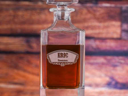 Custom Groomsman Best Man Square Decanter Online now