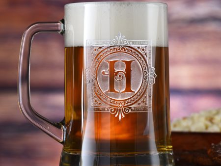 Monogrammed Engraved Beer Glasses For Discount