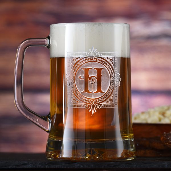 Monogrammed Engraved Beer Glasses For Discount