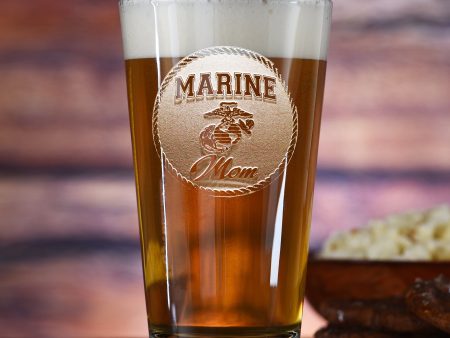 Marine Mom Pint Pub Glass Hot on Sale