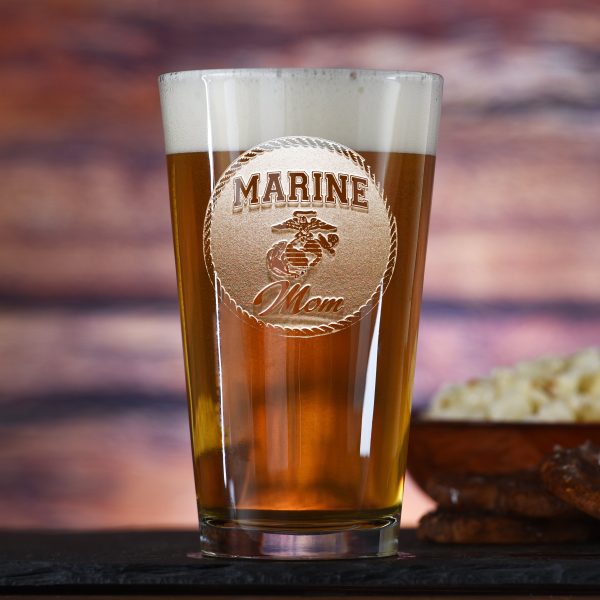 Marine Mom Pint Pub Glass Hot on Sale