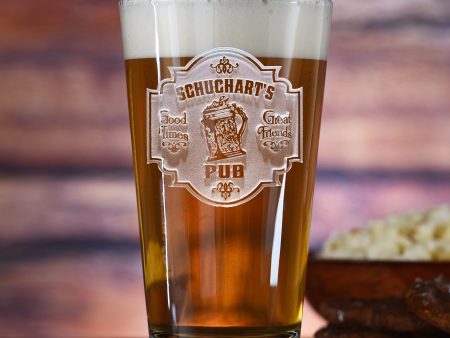 Personalized Bar Pub Sign Pint Glass Mug Online Hot Sale